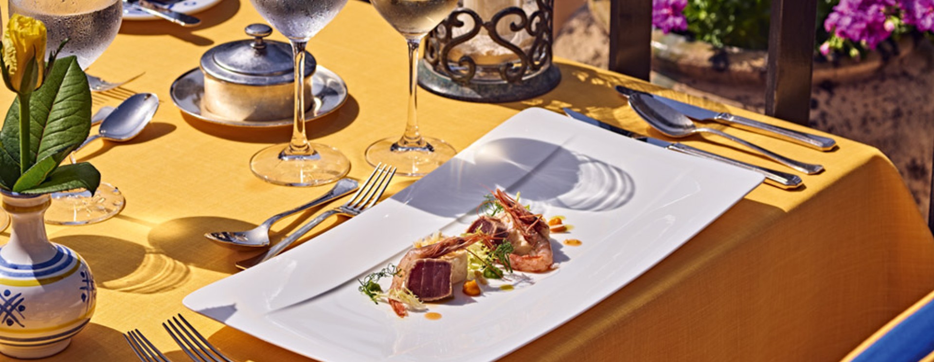 Dinner at the restaurant